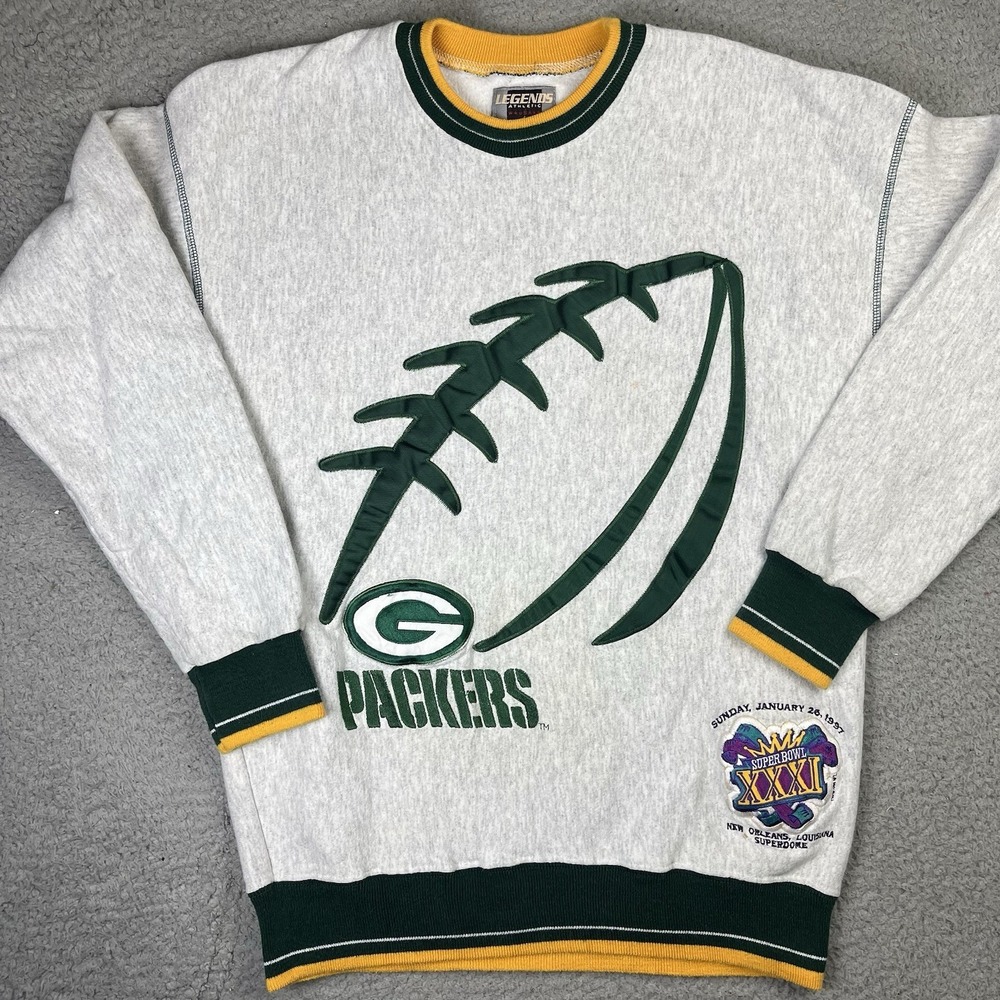 Vintage‎ Green Bay Packers Legends Athletic Sweatshirt Superbowl Mens L USA Made